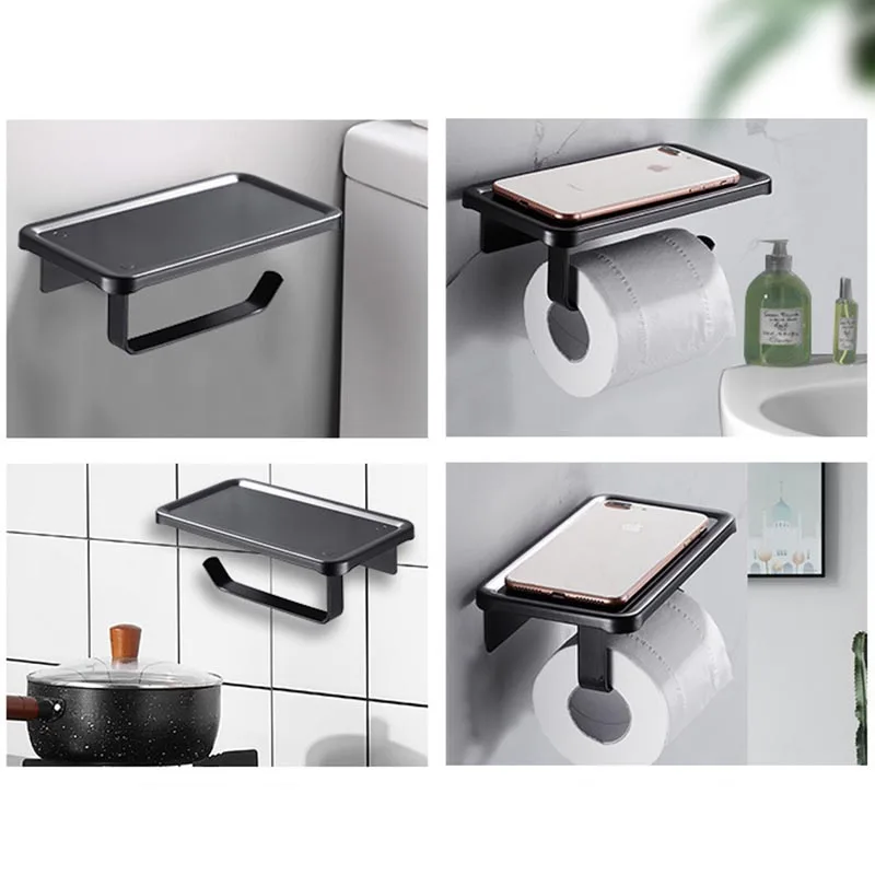 Двойные оригинальные алюминиевые аксессуары для ванной комнаты органайзер