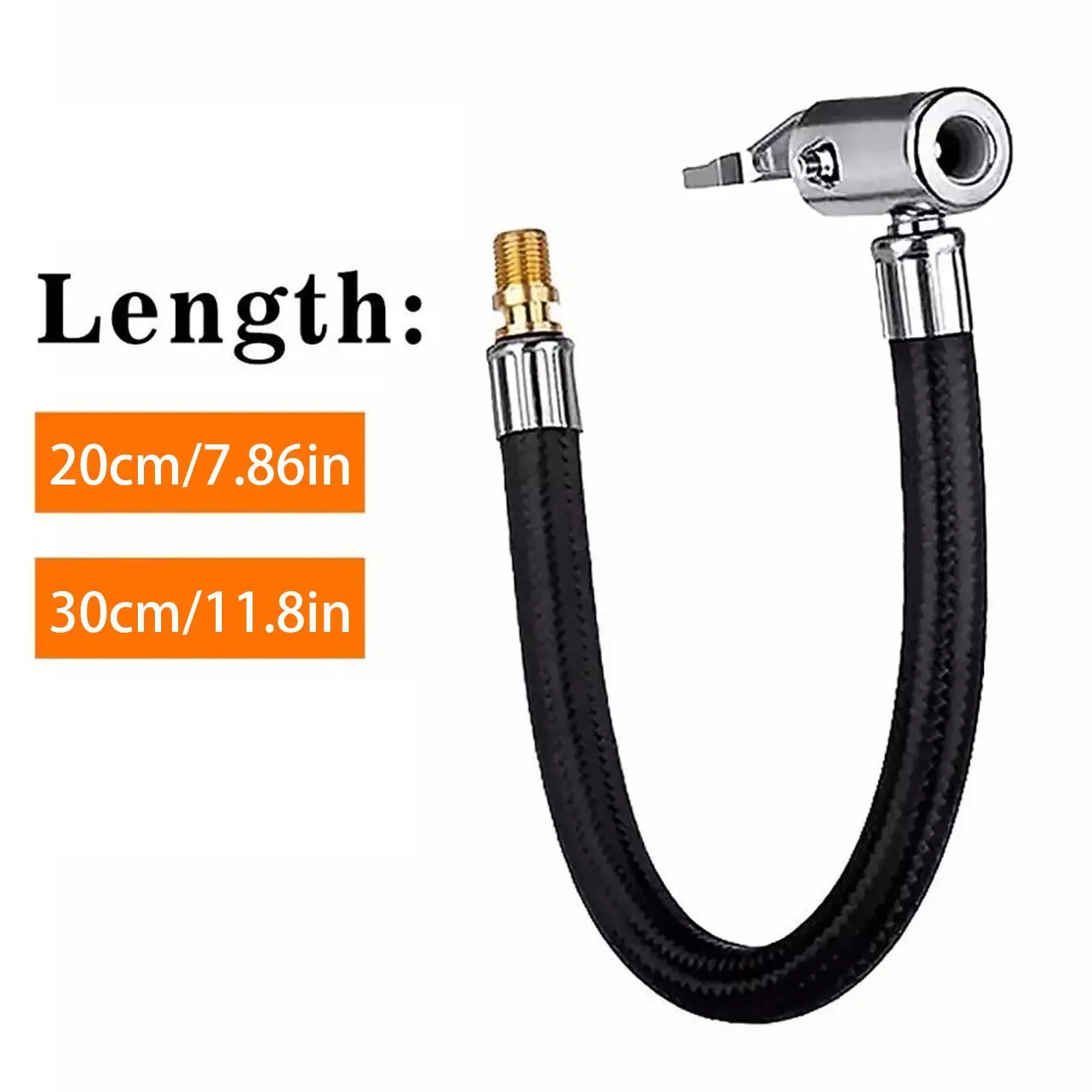 

Powstation 20/30cm Car Tyre Inflator Hose Deflated Tyre Hand Air Pump Extension Tube Hose Tube Air Pump Adapter