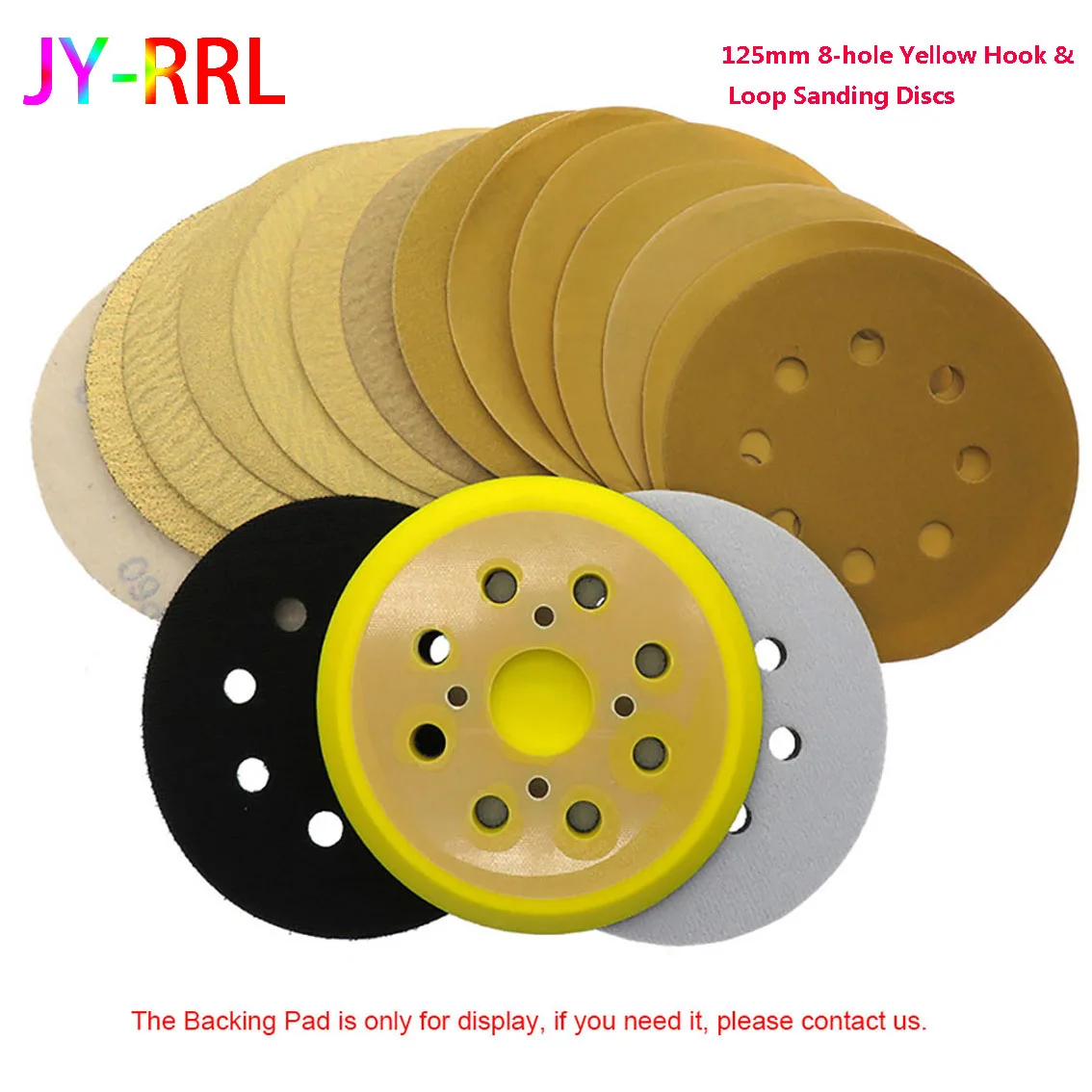 

5-50pcs 5 Inch 125mm Hook and Loop Sanding Discs Flocking Yellow Aluminum Oxide Sandpaper Sanding Sheet 40-1000 Grit
