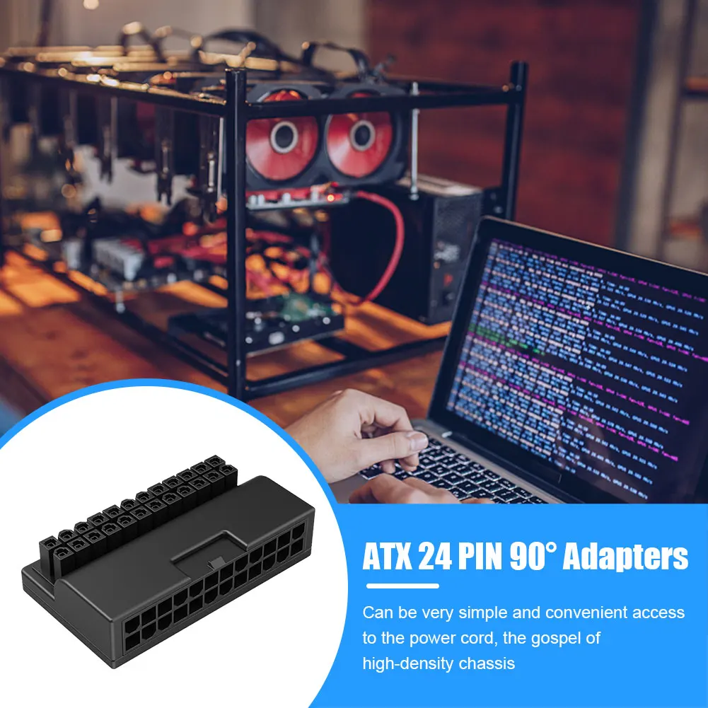 Адаптер питания ATX с 24 контактами на 90 градусов материнская плата кабель
