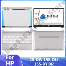 New Laptop Housing Case For HP 15-DW 15S-DU 15S-DY DR TPN-C139 LCD Back Cover Front Bezel Hinges Palmrest Bottom Case Replace