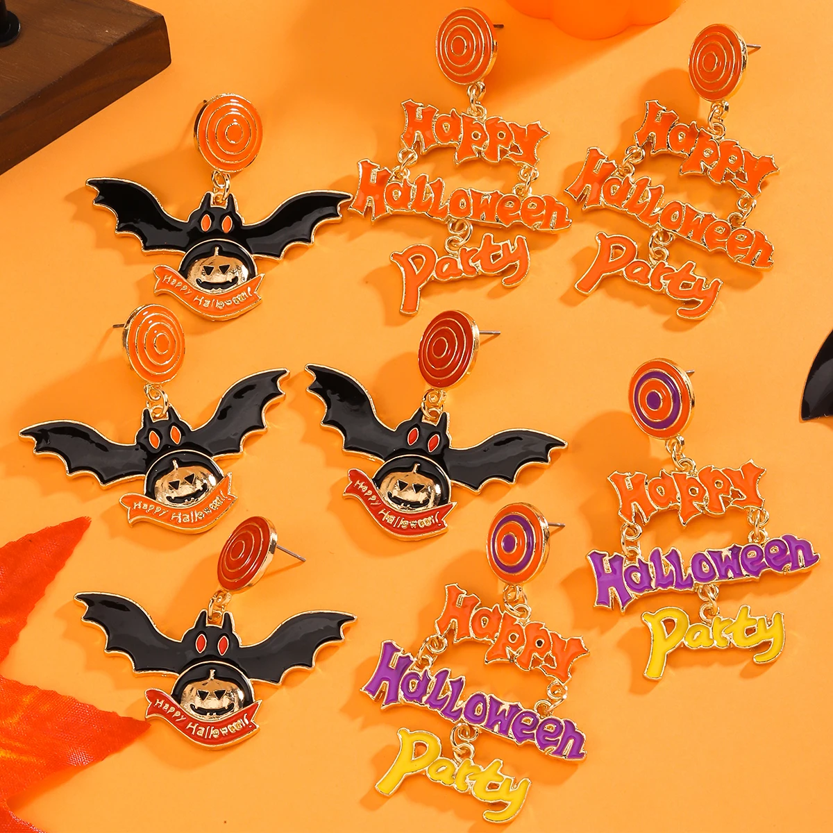 Vedawas Хэллоуин Тематические Висячие Серьги Женские Модные Из Цинкового Сплава В