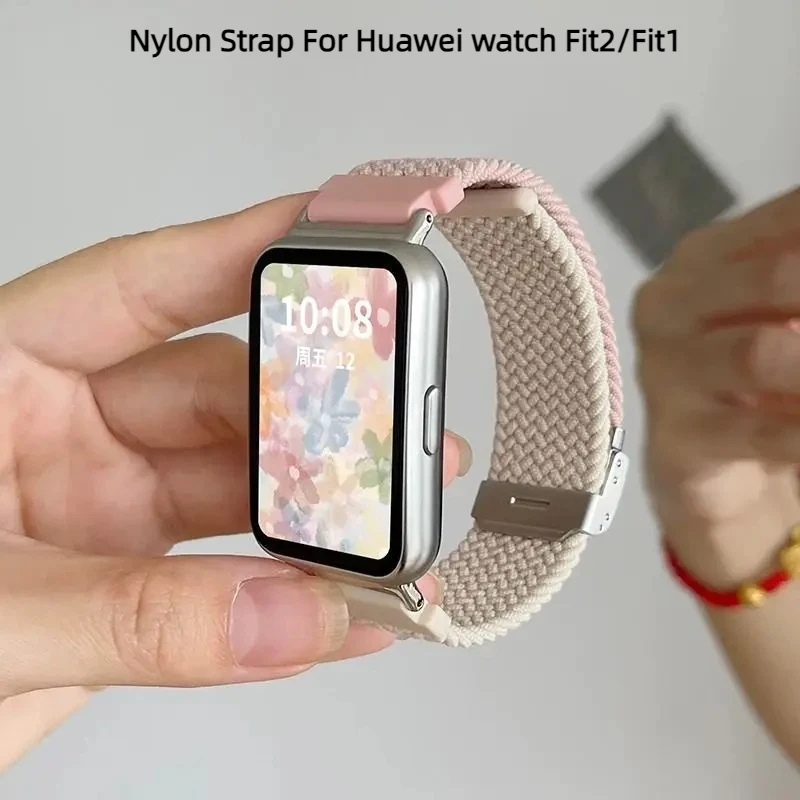 

Ремешок нейлоновый для Huawei watch Fit 2, сменный спортивный браслет для наручных часов, подходит для мужчин и женщин