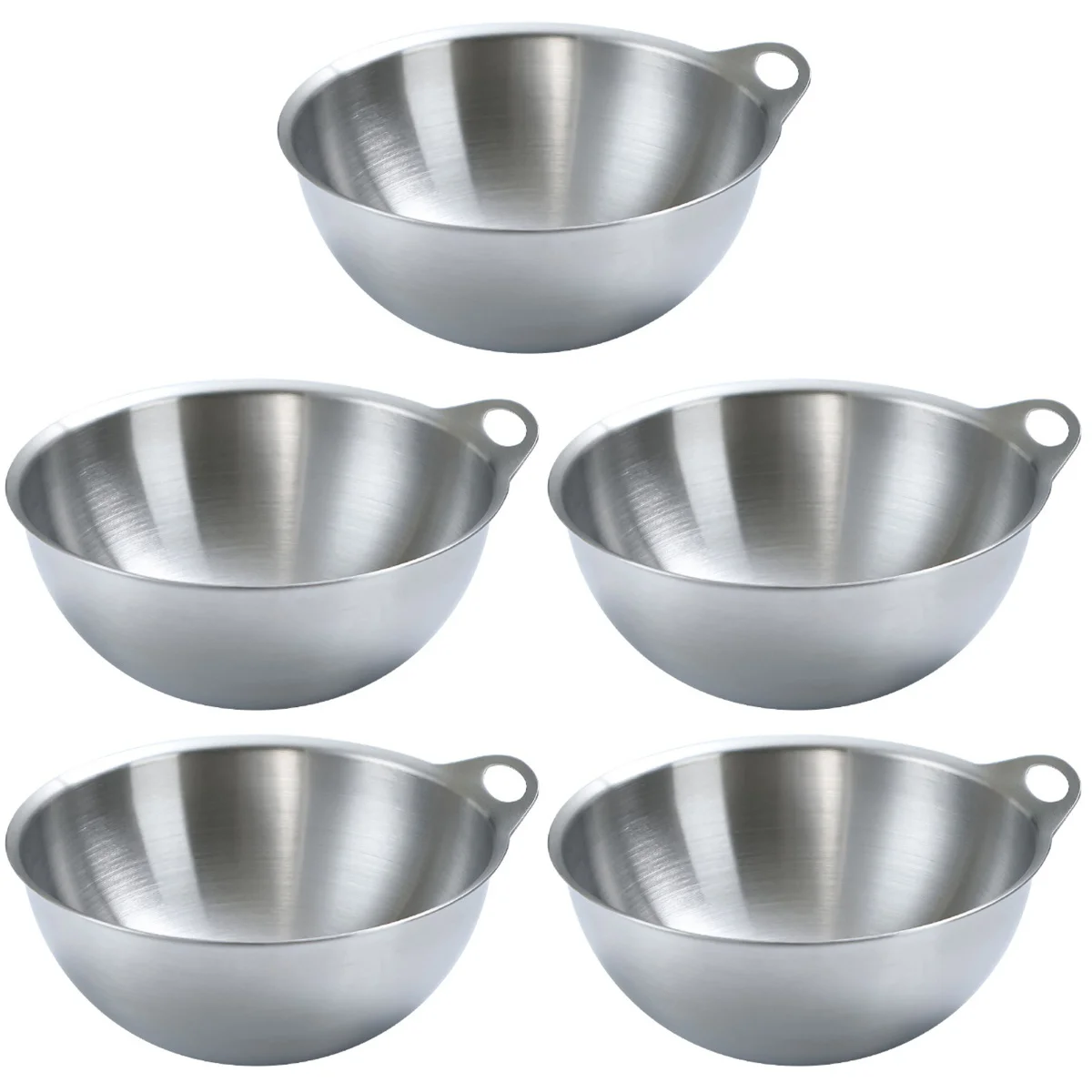 5x Multi-function Household Sauce Bowl Stainless Bowl Stainless Steel Mixing Bowl Metal Bowl for Home Salad Fruit Daily