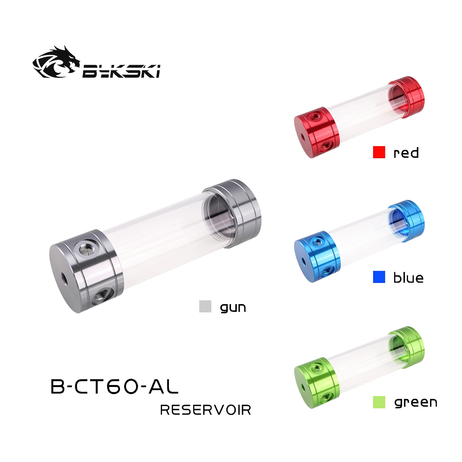 Bykski 60 мм металлическая крышка с водяным охлаждением акриловый прозрачный
