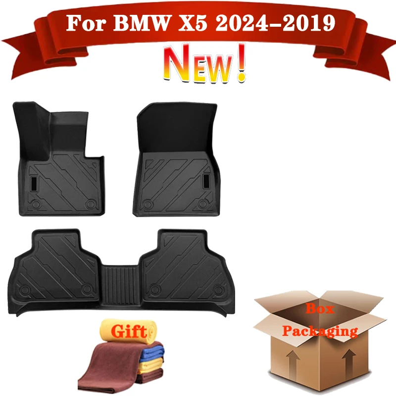 

Коврики из ТПЭ на заказ для BMW X5 2024-2019 (Левый руль), коврик для багажника на любую погоду, защитный коврик из ТПЭ для заднего сиденья