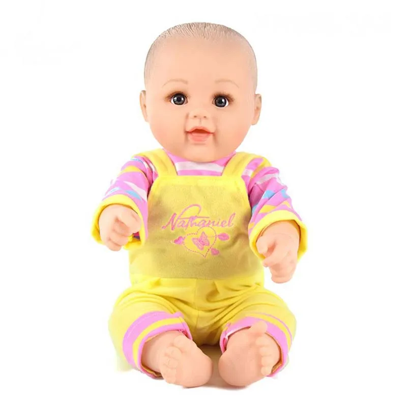 

Новинка, виниловая 48 см кукла для малышей, Успокаивающая и спутник, детские игрушки, создает звуки, кукла для малышей, подарок на день рожден...