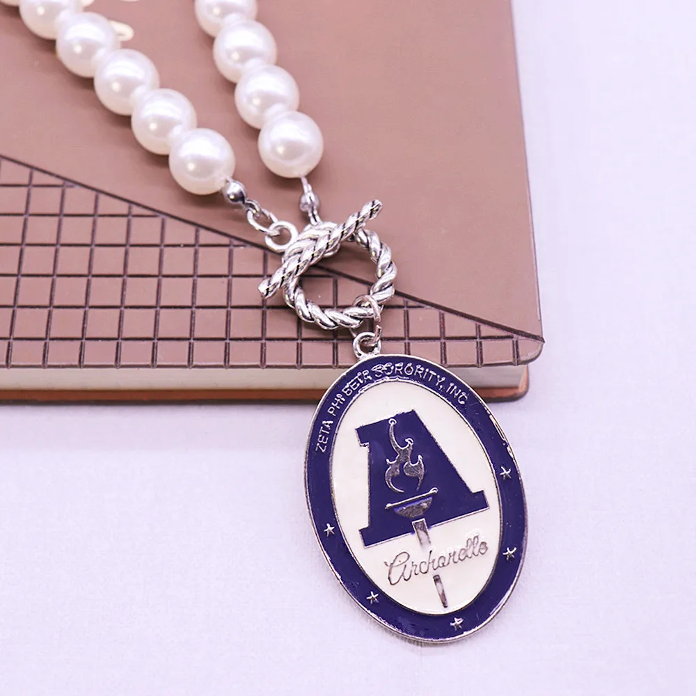 Жемчужная цепочка Женская Группа колледжа греческие буквы Zeta Phi Beta Archonettes