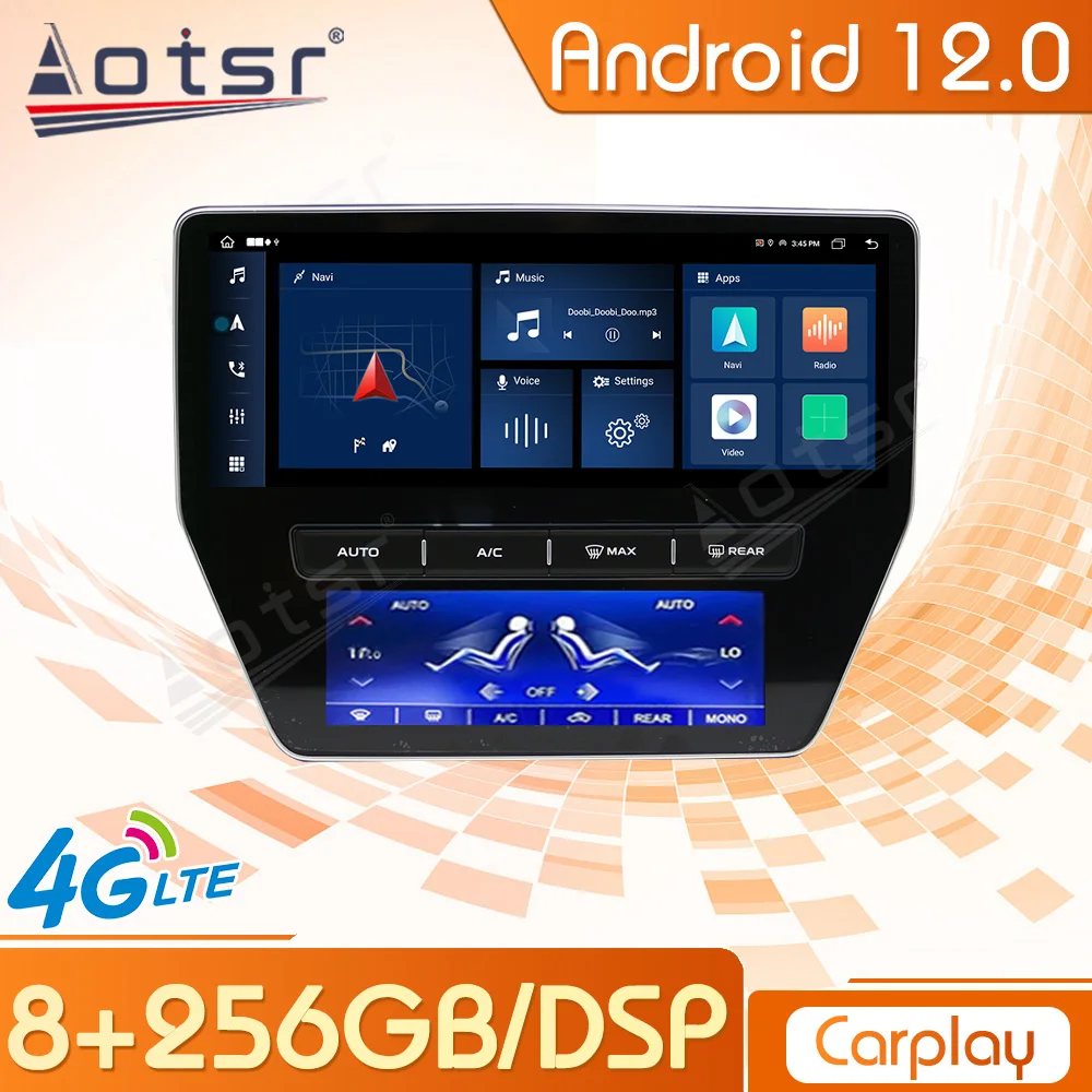 

Dual Screen Android12 For Maserati GT 2007 - 2015 Car Radio Bluetooth Video Carplay Central Multimedia Player Stereo Head Unit
