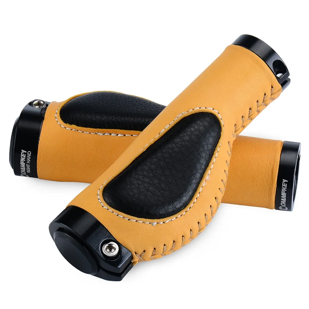 

Кожаные эргономичные удобные ручки для велосипеда, ручная работа, овчина, бесплатная доставка