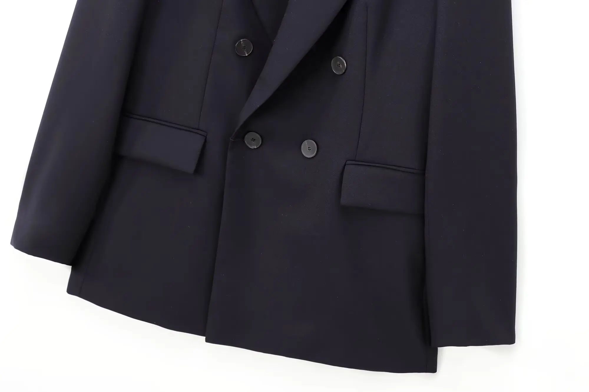 Увядимый британский модный женский двубортный пиджак минималистичный