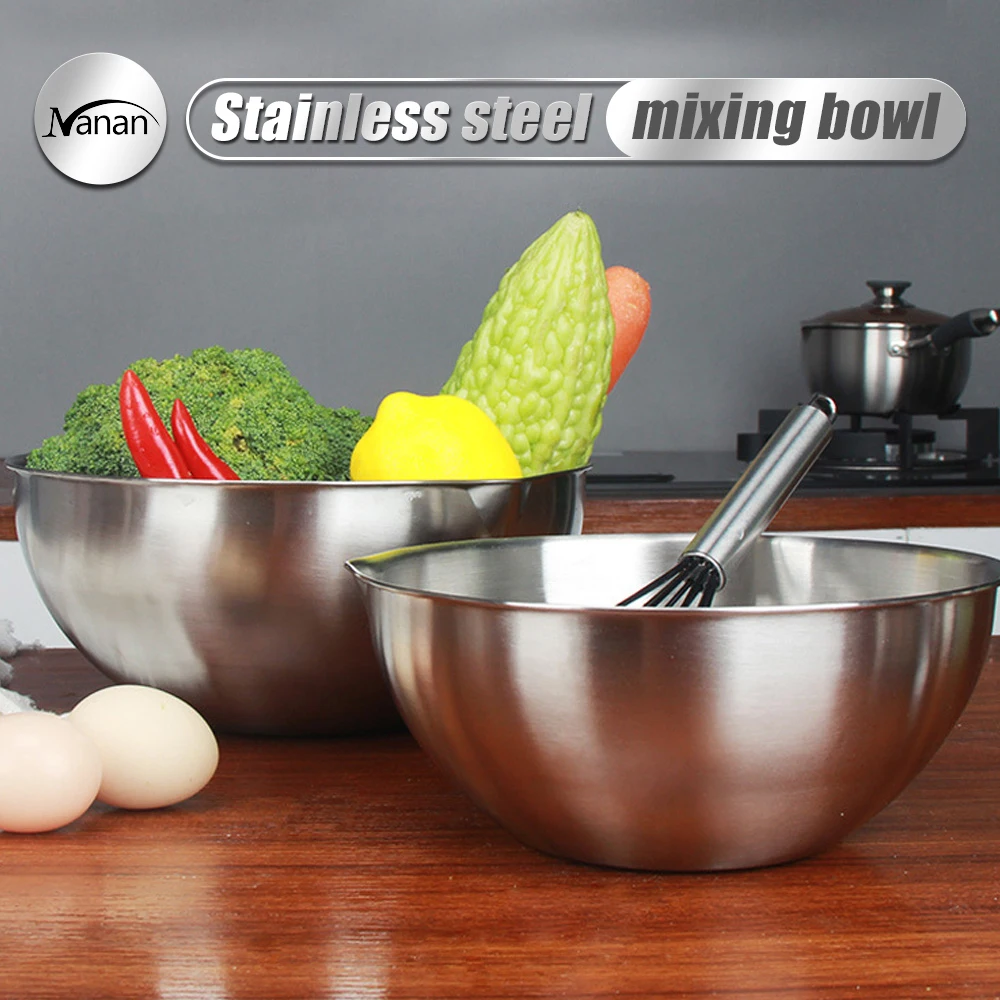 Миска для смешивания салата миска из нержавеющей стали с венчиком теста