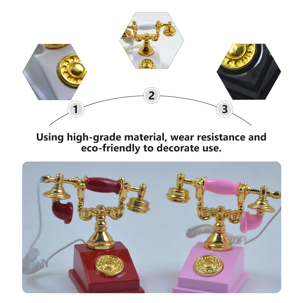 2 шт. домашний телефон мини-модель миниатюрный декор реквизит украшение для дома