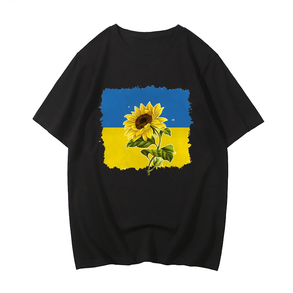 Купи Ukraine Sunflower T-shirt Vintage Ukrainian Lovers Print Women Graphic T Shirt Summer Y2k Top Casual TShirt short sleeve Tee за 239 рублей в магазине AliExpress