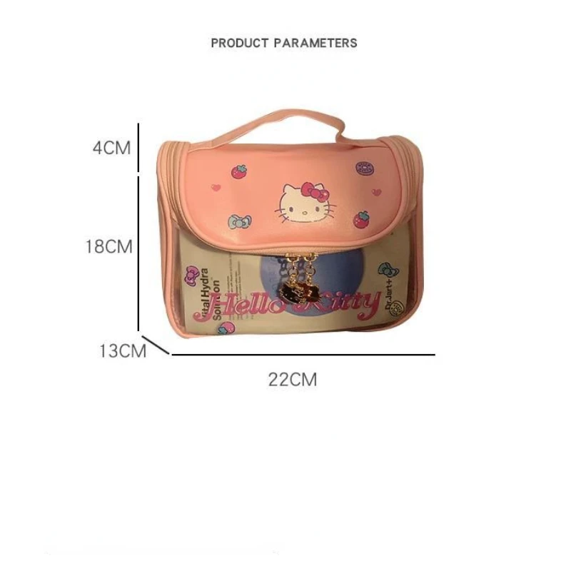 Косметичка Hello Kitty Sanrio Kuromi с милым котиком KT портативная Вместительная дорожная