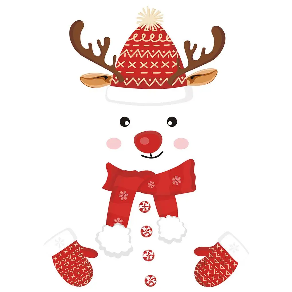 

Christmas Theme Fridge Sticker Wall Decal Home Hotel Holiday Adhesive Decor Door Refrigerator Sticker PVC Christmas Sticker