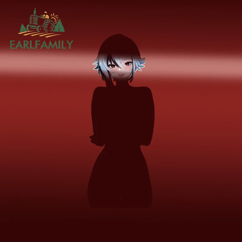 Фото Наклейка на автомобиль EARLFAMILY Anime Arlecchino, креативная красивая виниловая наклейка Genshin Impact для автофургона, персонализированное украшение для доски для серфинга №1