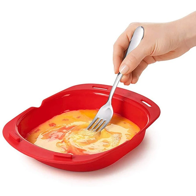 

2 Pack Silicone Omelette Maker, Microwave Oven Non Stick Omelette Maker Egg Roll Baking Pan Omelette Tools