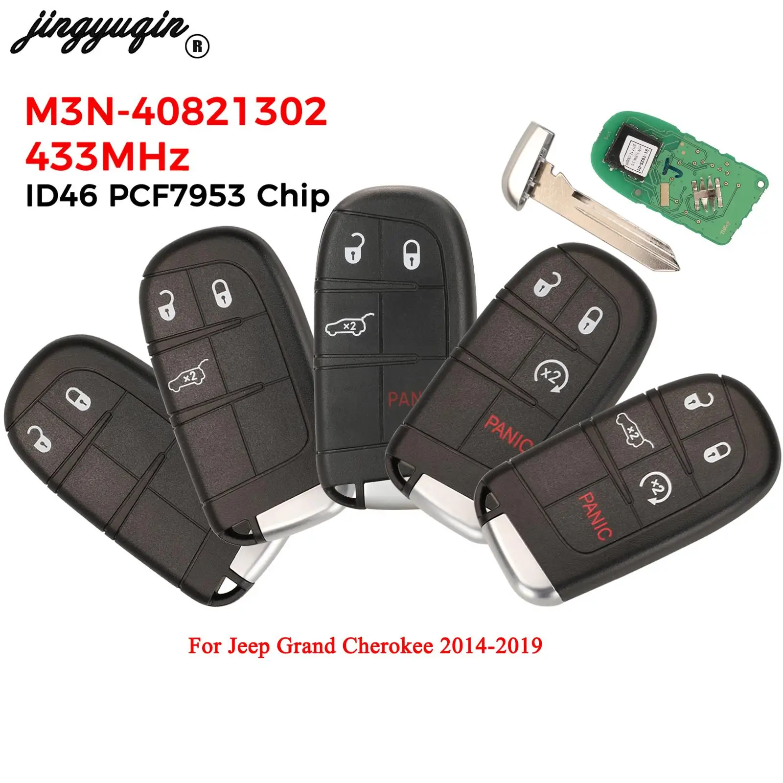 jingyuqin M3N- 40821302 Автомобильный ключ дистанционного управления 433 МГц ID46 PCF7953 чип для