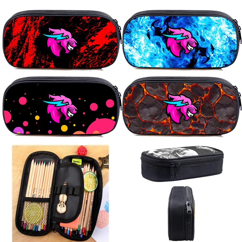 

Fashion Travel Cosmetic Organizer School Supplies 3D Mr Beast Case Pencil Storage Stationery Pouch Makeup Anime Mr Beast Cases