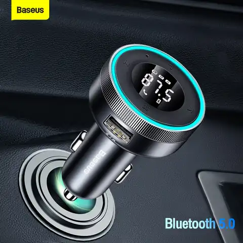 Baseus автомобильное зарядное устройство USB, беспроводной Bluetooth, автомобильный FM-трансмиттер, модулятор Aux, TF, U-диск, MP3, Музыкальный радиоплеер
