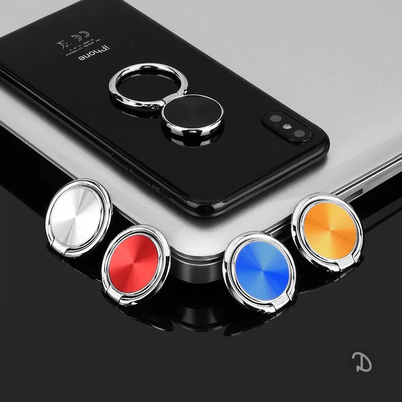 

5 Pieces DIY CD Pattern Ultra-Thin 360 Degree New Round Mobile Phone Bracket Magnetic Suction Car Ring