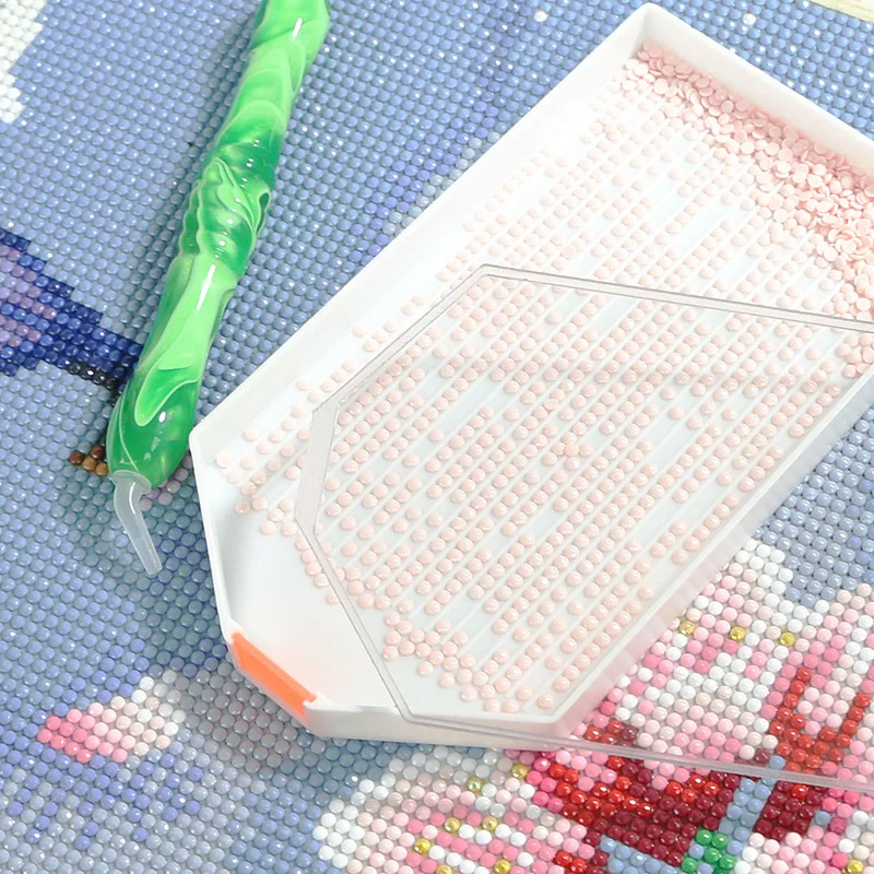 

1PC Large Capacity Diamond Painting Tray Plastic Beading Plates Diamond Painting Drill Plate Cross Stitch Embroidery Accessories