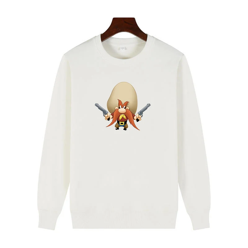 Йосемит Сэм с пистолетом Забавные модные толстовки рисунком флисовая толстовка