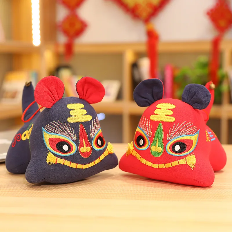 

2022 Chinese Style Cute Tiger Doll Red New Year Mascot Cartoon Animal Plush Stuffed Toy Pendant Decoration Children Family Gift