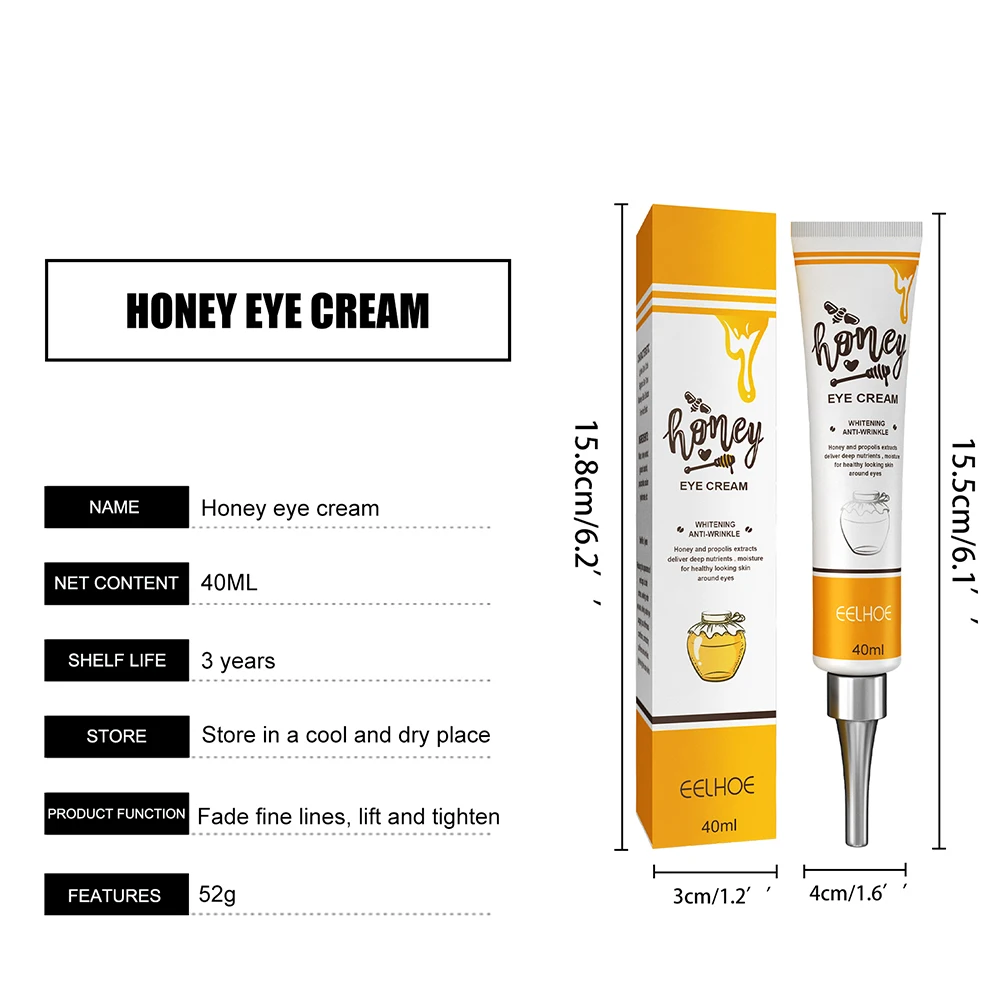 Крем для глаз Honey удаляет темные круги сыворотка мешки укрепляющий крем