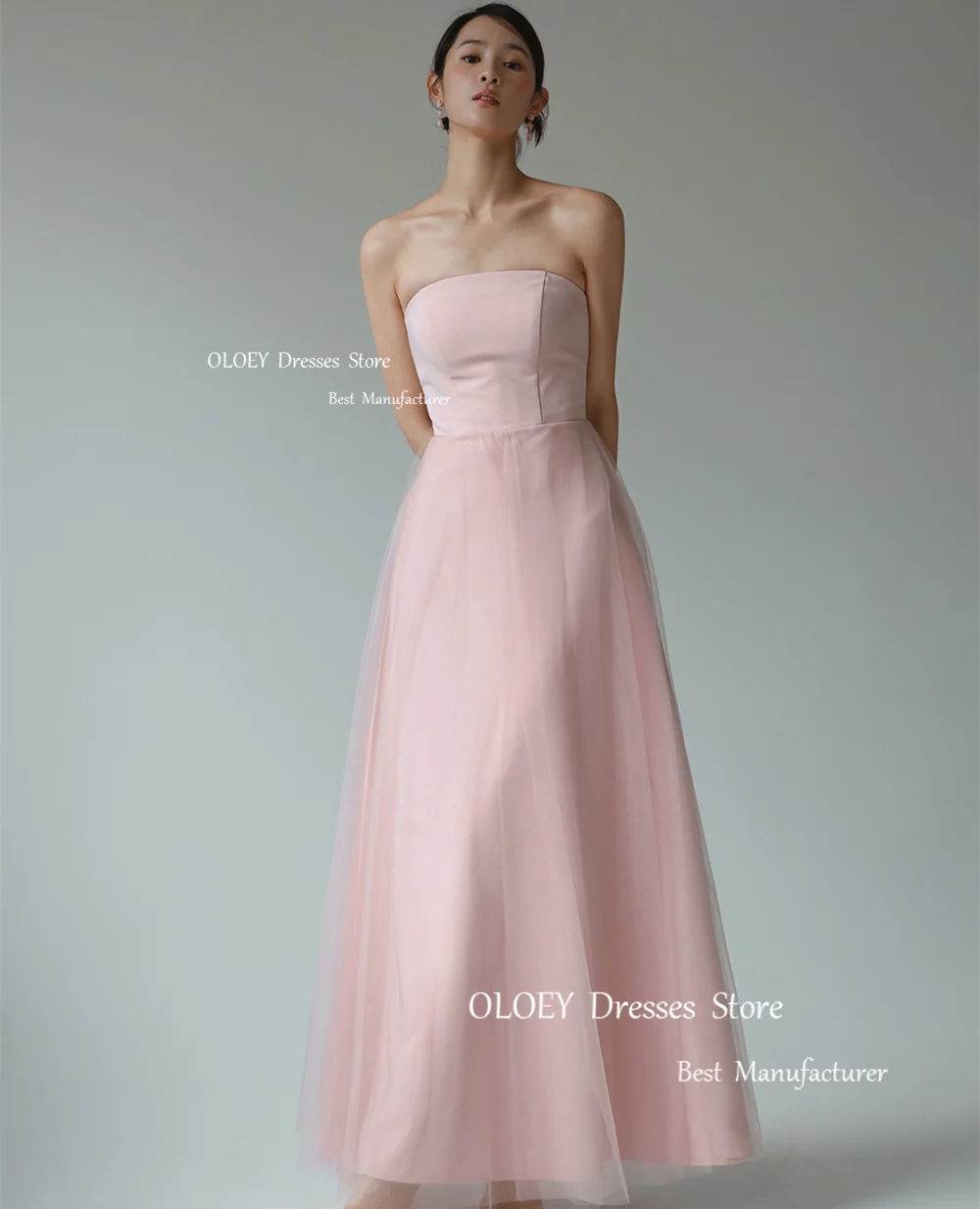 Женское вечернее платье до щиколотки без бретелек