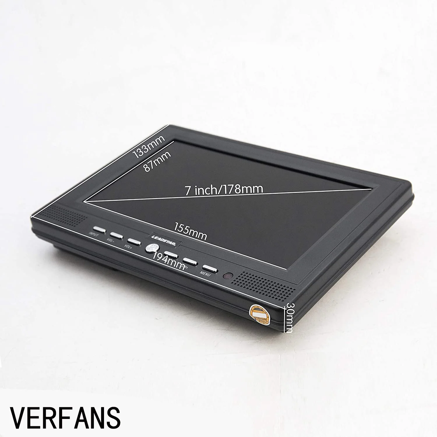 Портативный ТВ-DVB-T2 7 дюймов ATSC ISDB-T цифроаналоговое телевидение TFT LCD HD TV поддержка