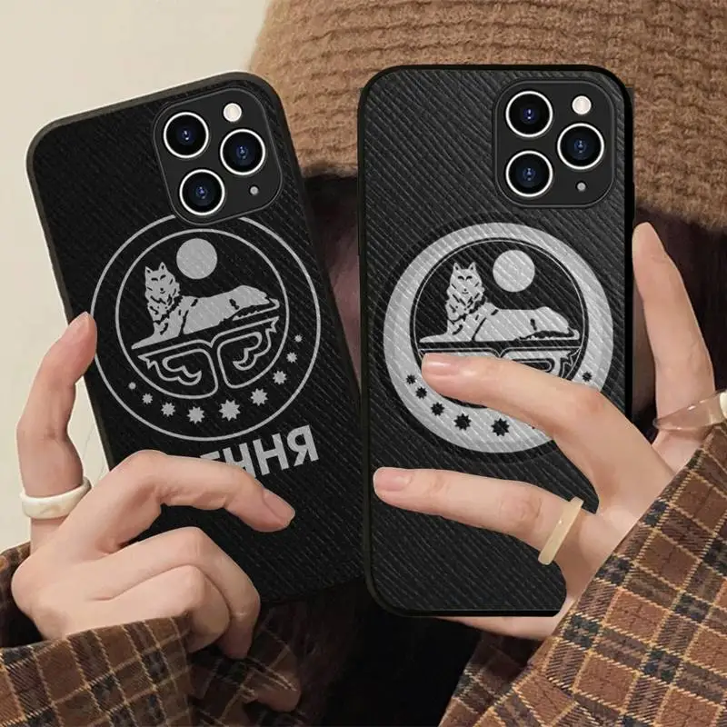 

Chechen Coat Of Arms Phone Case Hard Leather Case for iPhone 11 12 13 Mini Pro Max 8 7 Plus SE 2020 X XR XS Coque