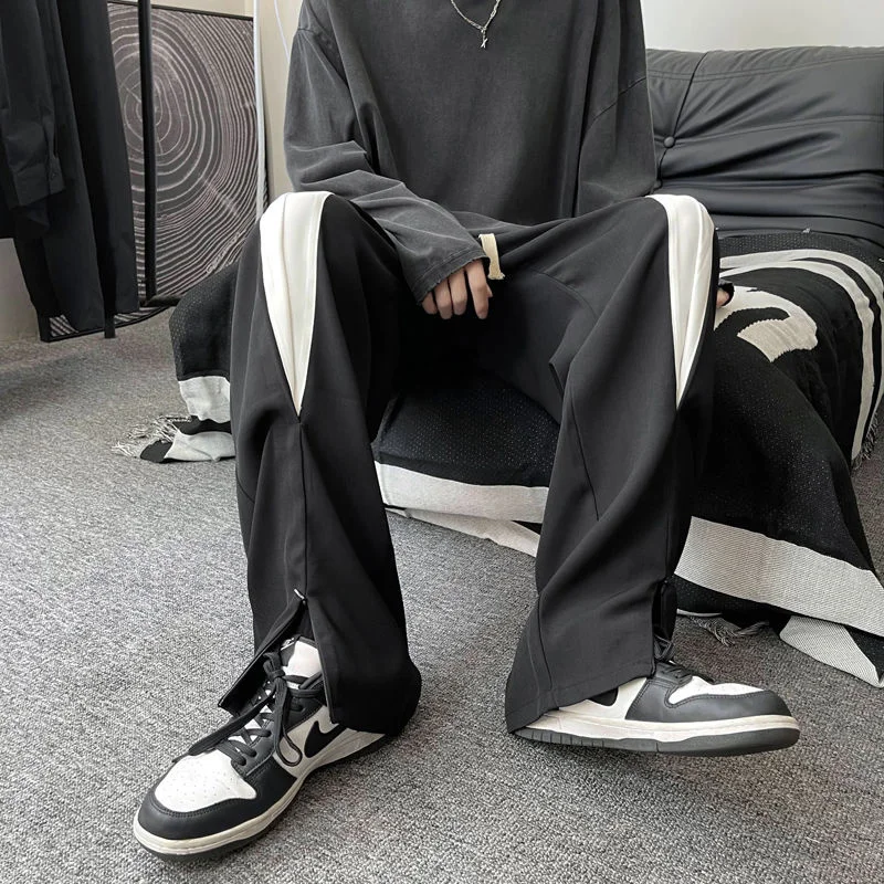 

Summer Thin Casual Pants Men Fashion Oversized Wide Leg Pants Men Japanese Streetwear Hip Hop Loose Straight Pants Mens Trousers