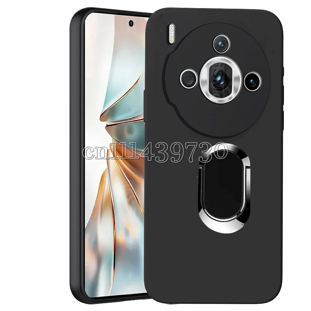 Чехол-держатель с кольцом для ZTE nuiba Z60S Pro черный матовый защитный чехол из мягкого