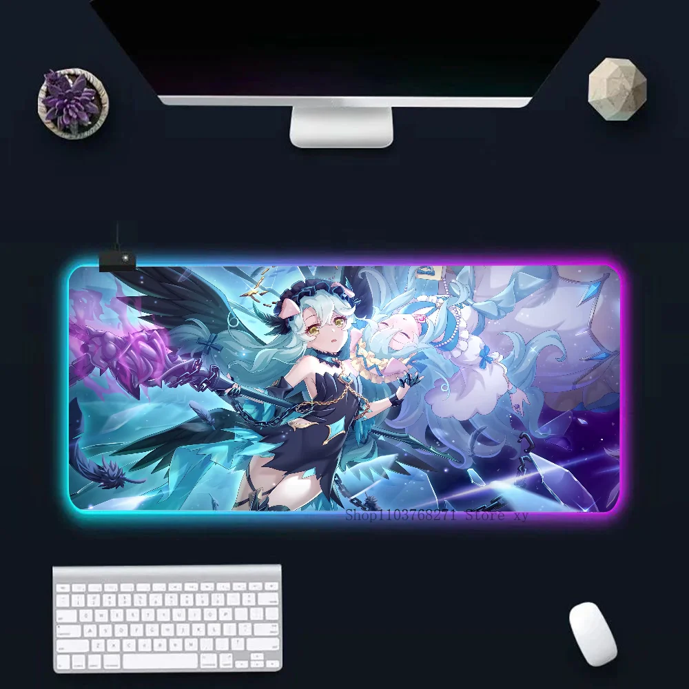 Коврик для мыши Precia PrincessConnect Re Dive XXL RGB игровые коврики HD черные аксессуары