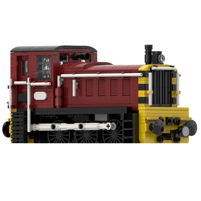 711 шт. MOC- 181418 Британский класс 03 0-6-0 DM Shunter (темно-красный печеночный 8-широкий)