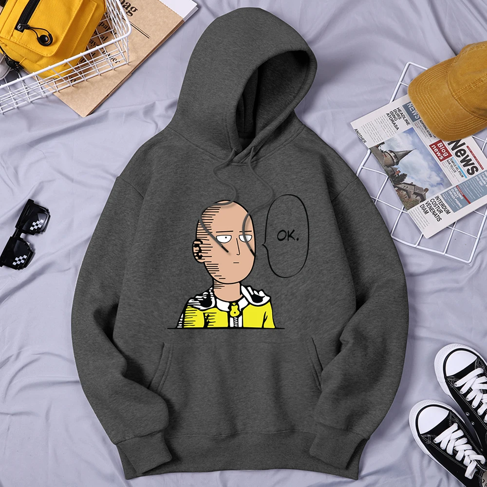 

One Punch Man Say Ok Men Clothing Wear Quality Harajuku Tracksuit Fashion Comfortable Streetwear Popular Oversize Men Tops