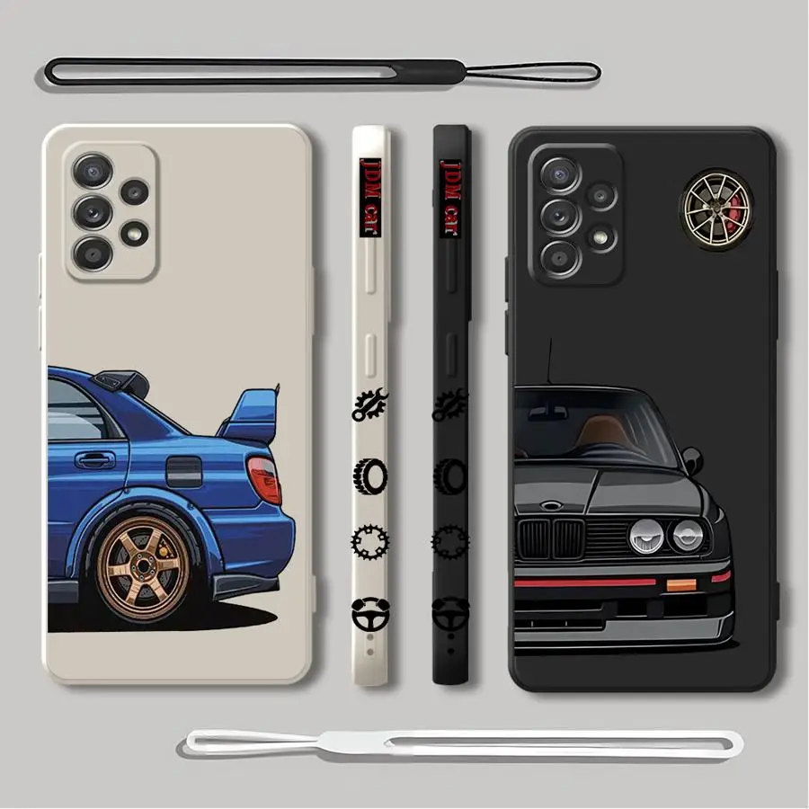 JDM Sports Cars phone Case for Samsung A11 A12 A13 A14 A15 A22 A23 A32 A52 4G 5G A21s A24 A25 A33 A34 A42 A52s A53 A54