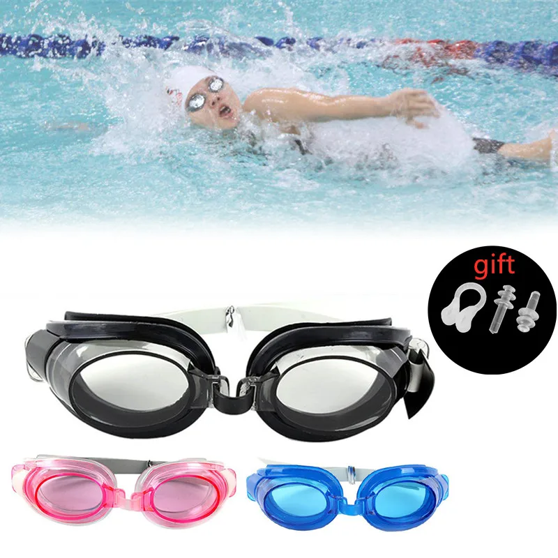 

Unisex Swimming Goggles Waterproof Anti Fog Glasses With Nose Clip Ear Plug UV Protection Adjustable Glasses Water Pool Eyewear