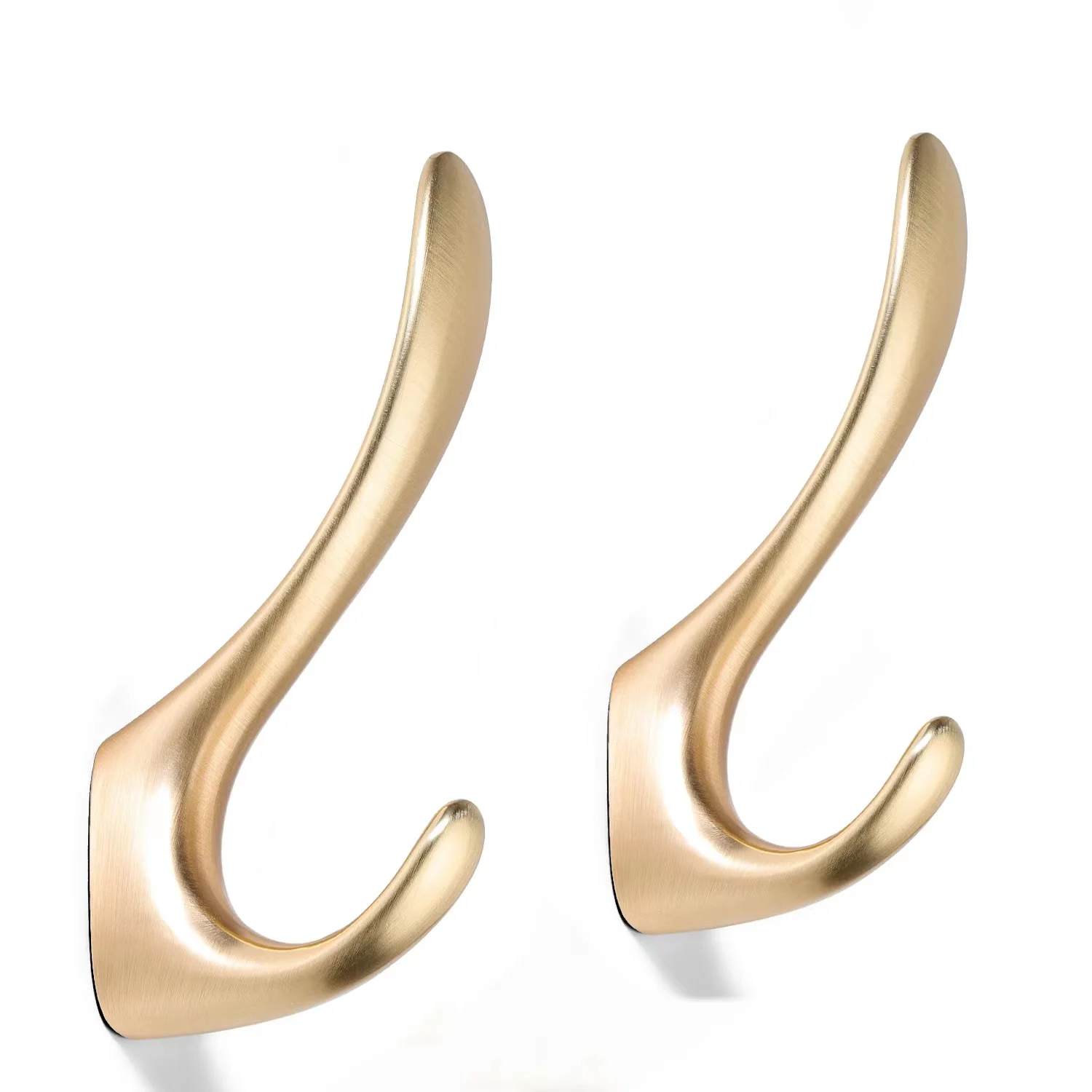 

SARIHOSY Matte Gold Wall Hook Home Kitchen Bathroom Towel Rack Hanging Coat Hanger Door Back Key Bag Heavy Duty Decorative Hook