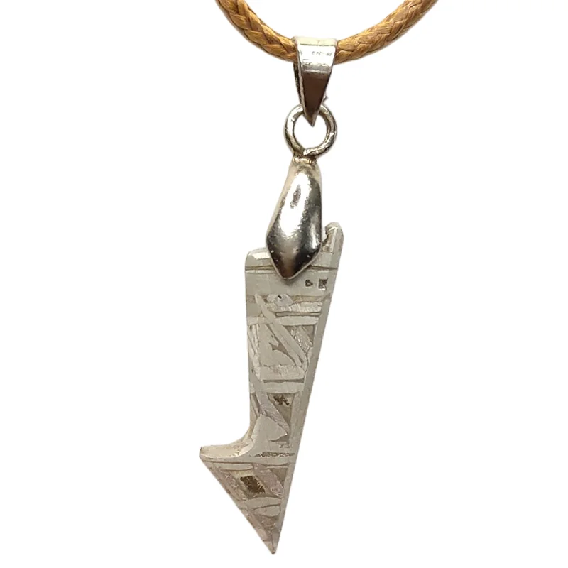

Muonionalusta Iron Meteorite Pendant Natural Meteorite Material Specimen Collection Sky Iron Meteorite Necklace