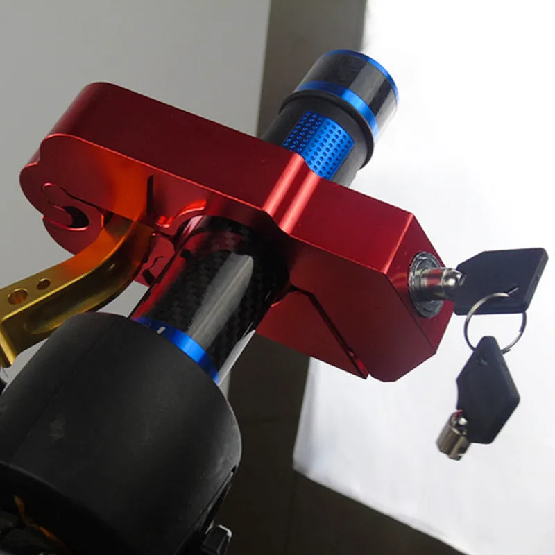 

Motorcycle Handlebar Lock Handlebar Brake Handle Solid Lock Imitating Steal Lock Pull Rod ATV Dirt Street Bikes Anti Theft