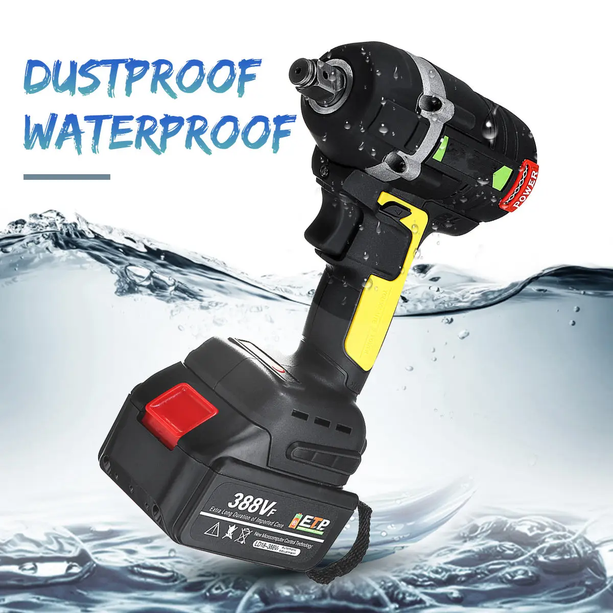 Бесщеточный Электрический ударный гайковерт 388vf электроинструмент для дома мАч