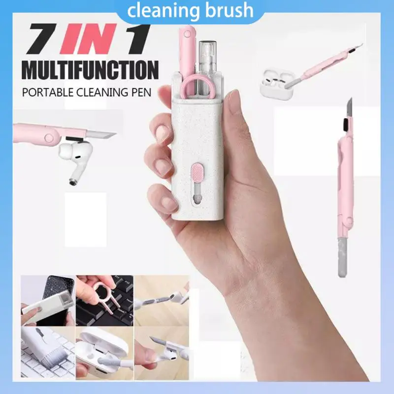 

7-in-1 Cleaning Brush Computer Keyboard Cleaner Brush Kit Earphone Cleaning Pen Headset Keyboard Cleaning Tools Cleaner Keycap