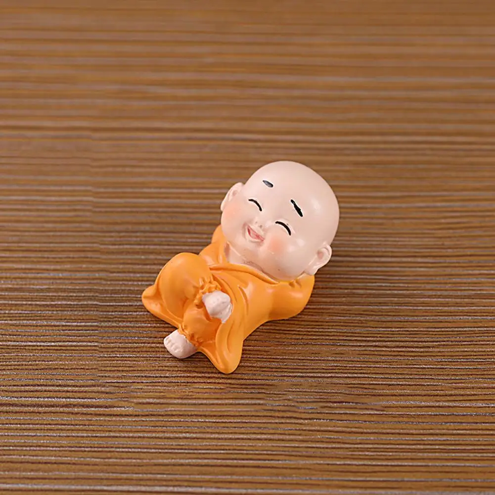

Cute Resin Figurine Fine Monk Workmanship Sturdy Exquisite Decor Sculpture Model Monk Ornament Monk Ornament