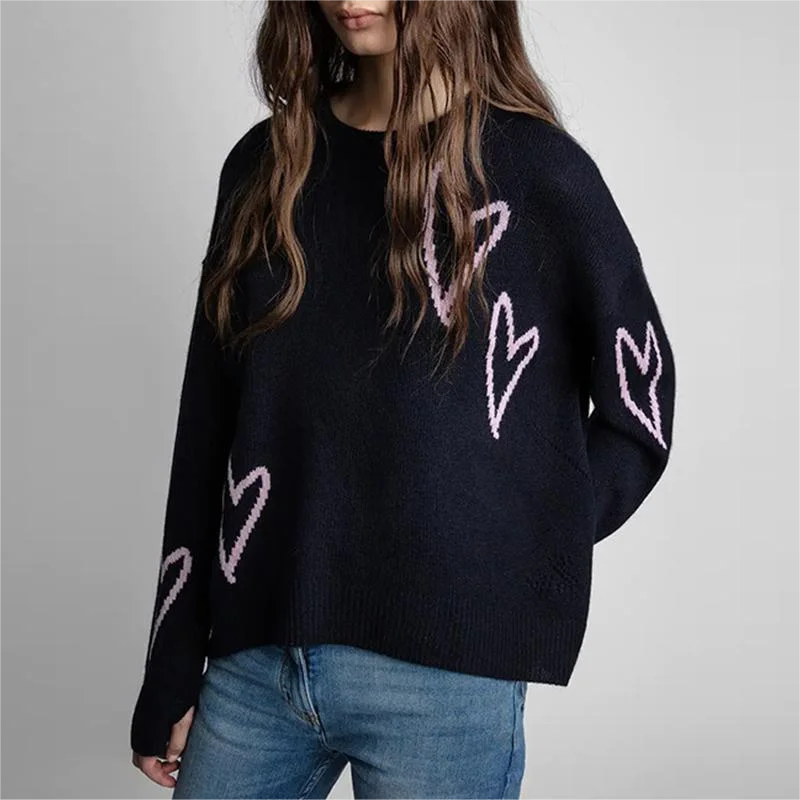 Zadig женский свободный зимний свитер из 100% кашемира новый модный пуловер с