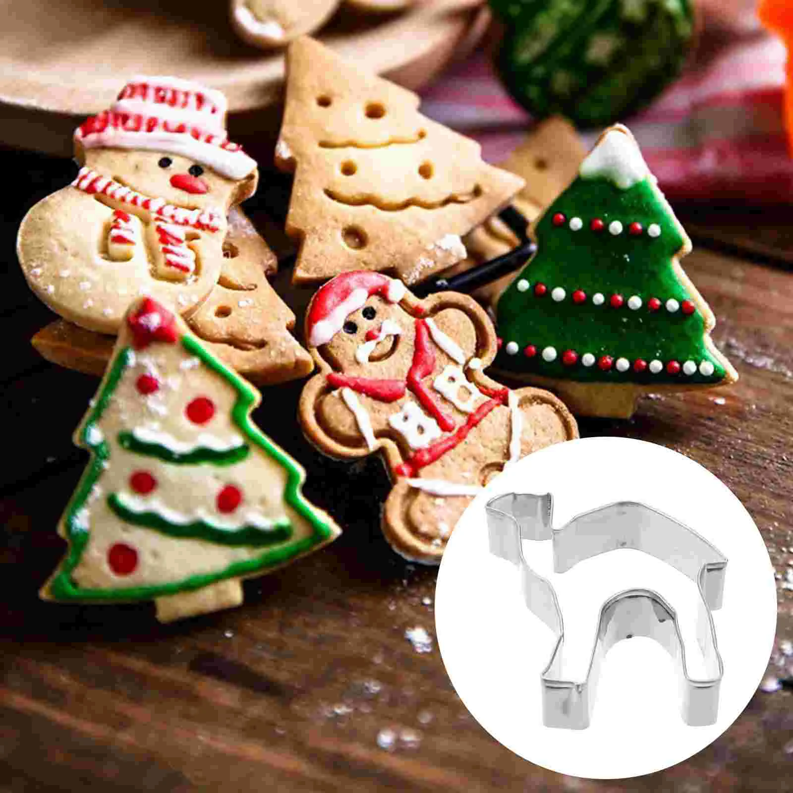 

Cookiecutter Animal Biscuit Steel Pastry Baking Stainless Fondant Mold Tools Diy Set Camel Shaped Cake Molds Plunger Tool