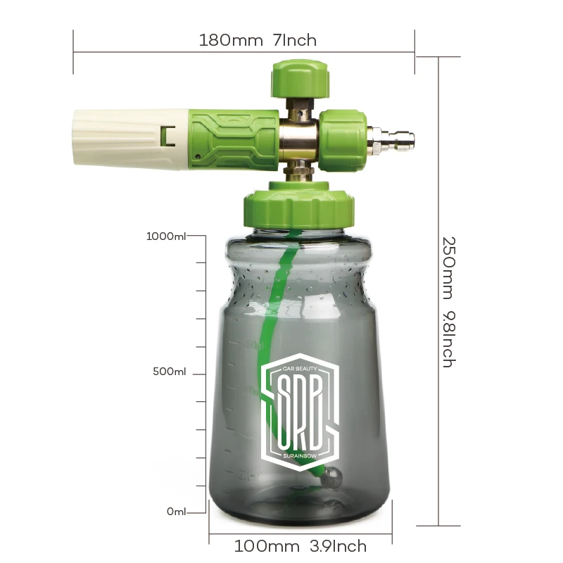 

Автомобильный Пеногенератор Полного Размера С Широким Горлышком, Регулируемой Насадкой Для Снежной Пены И Мойки Высокого Давл...
