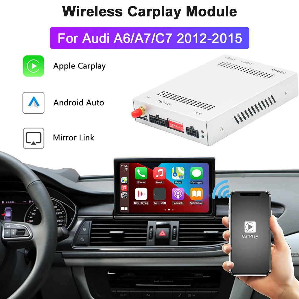 

Ezonetronics muItimedia interface box smart carplay video Interface Retrofit Kit for 2012-2015 Audi A6 A7 C7 MMI 3G PLUS HIGH